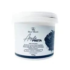 Argila 100% Natural Blue Moon 100g Cor:Preta