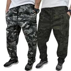 Calça Cargo Masculina Camuflada 5 Bolsos Tática Estilo  Militar