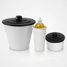 kit Pia Cozinha Moderno 3 Peças Porta Detergente + lixeira + Porta Esponja - Reforçado Duravel