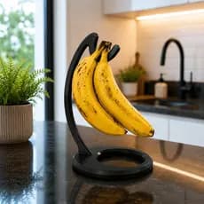Porta Banana Suporte de Mesa para Cacho de Bananas Fruteira Gancho para Pendurar Expositor