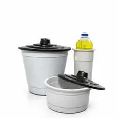 Kit Pia 3 Peças Organizador Lixeira Porta esponja Detergente - Plastico Resistente