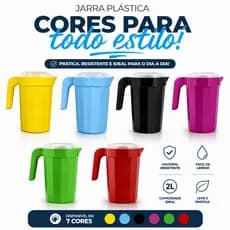 Jarra de Suco Utencilios de cozinha 2 Litros com Tampa Plástico Jarra de Água Cozinha Suco