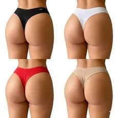 Tanga Calcinha Fio Duplo Levanta Bumbum Fio Dental Confortável Forro em Algodão Sensual