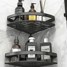 Prateleira Banheiro Sem Furo Alumínio Premium | Suporte Shampoo Sabonete | Fixação Adesiva