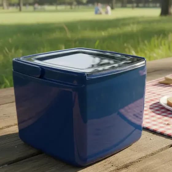 Balde Porta Gelo Térmico 1,0L Mini Cooler Térmico Pequeno Praia Churrasco Lazer com Alça e Tampa Fácil Transporte