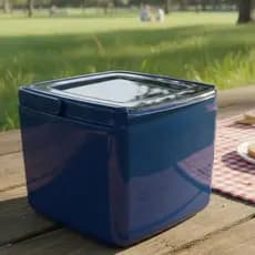 Balde Porta Gelo Térmico 1,0L Mini Cooler Térmico Pequeno Praia Churrasco Lazer com Alça e Tampa Fácil Transporte