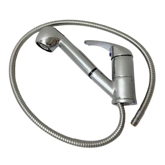Torneira Com Ducha de Mangueira 1,10m Monocomando Quente e Frio Para Bacanda (mesa) de Cozinha Luxo