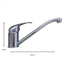 Torneira Monocomando premium Quente e Frio de Bancada Para Cozinha em Aço Inox