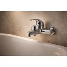 Torneira Monocomando para Banheira Quente e Frio Aço Inox Brilhante Premium Luxo