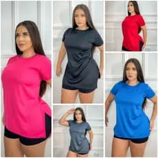 Kit 5 Blusas Fitness Feminina Tapa Bumbum Academia Sobre Legging
