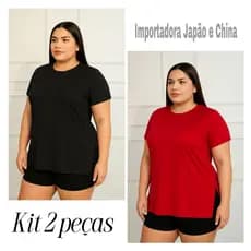 Kit 2  Vestlegging PLUS SIZE Blusa Feminina Academia Caminhada