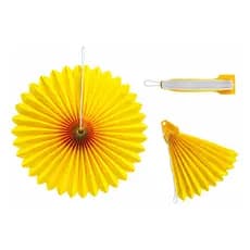 Kit 6/12 Leques Decorativos Girassol Festa Junina | Decoração Arraial São João Papel