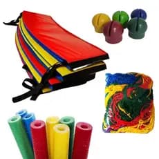 Acessórios Para Cama Elástica 2,30m - Protetor De Molas 2,30m + Rede De Proteção 2,30m + 6 Isotubos + 6 Ponteiras