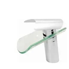 TORNEIRA MISTURADOR MONOCOMANDO LAVATORIO CASCATA MESA GLASS VIDRO BAIXA 4902