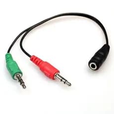 ADAPTADOR DE CABO P2 FEMEA PARA 2 P2 MACHO