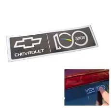 ADESIVO DECORATIVO PARA VIDRO CHEVROLET 100 ANOS /  SELO DECORATIVO DE ANIVERSÁRIO PARA CARROS GM
