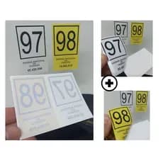 Adesivo Licenciamento 97 e 98 - Selos Adesivos de Época Detran - Visual de Época para Carros Antigos