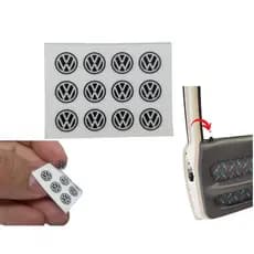 ADESIVO SELO TRANSPARENTE VOLKSWAGEN - COLAGEM DECALQUE VIDROS (KIT C/12 UNDS)