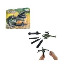 Mini Helicóptero De Brinquedo Com Lançador À Corda Puxa Voa