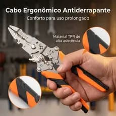 Alicate Multifuncional  Torção Separação Decapagem Descascadores de Eletricista 18 em 1