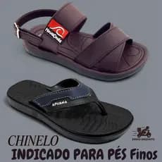 Kit 2 Pares sandalia Infantil Menino Papete Nova Onda + Chinelo Detalhe Dedo Lado Apuana