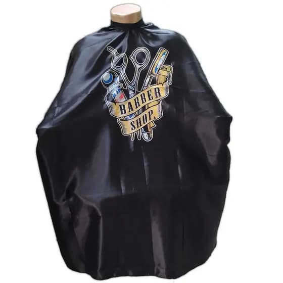 Capa para corte barbeiro e cabeleleiro personalizada de cetim a zíper capas silk tesoura barber shop