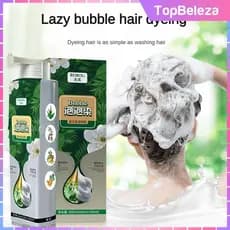 Shampoo de tintura de cabelo Beirou Plant Bubble, espuma de tintura de cabelo, shampoo de tintura caseira que não
