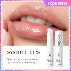 Bálsamo Labial SADOER Atenua Linhas Labiais Aroma de Coco Hidratante e Nutritivo Nutrição Labial Duradoura Batom