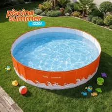 Piscina Portátil Dobrável 180x48cm Não Inflável Resistente Para Quintal Jardim Família