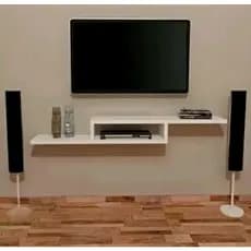 Rack suspenso para tv quarto sala escritório c/ prateleira Nicho sem painel
