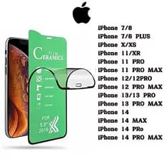 Película Cerâmica 9D 3D iPhone Gel Hidrogel Flexível ,78PLUS ,XR ,XS ,11 12 13 14 PRO MAX otima qualidade util moderno