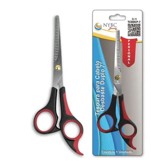 Tesoura Para Cabelo Desbaste Duplo 7" - 182Mm NYBC