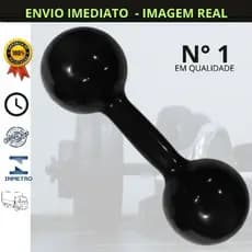 Halter 3kg unidade emborrachado cor preto premium