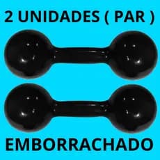Par 1kg emborrachado total do par 2kg cor preto fisioterapia