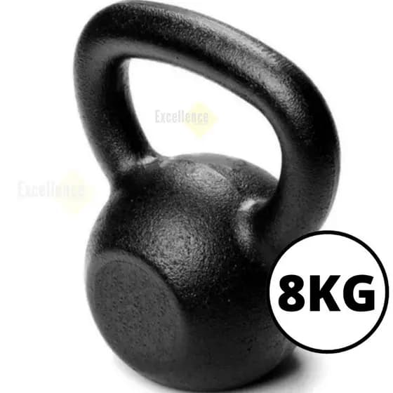 kettlebell 8kg pintado preto alça anatômica promoção