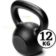 kettlebell 12kg alça anatômica Cor preto ferro fundido
