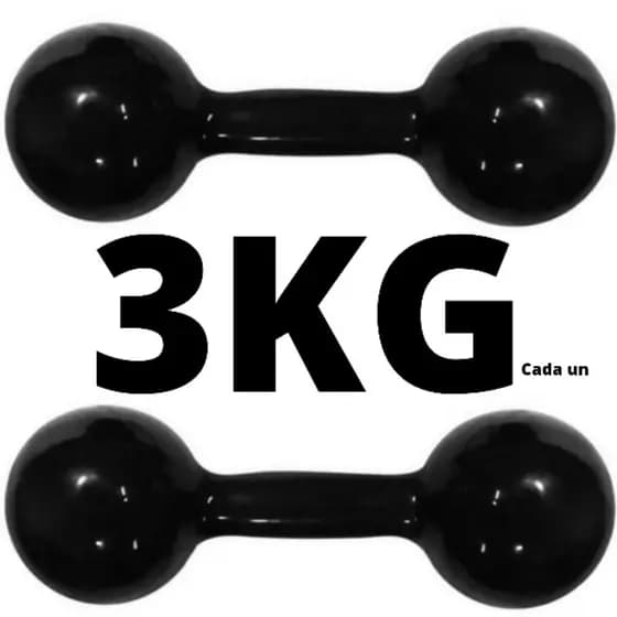 Halter 3kg emborrachado o par, total 6kg promoção BARATO