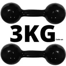 Halter 3kg emborrachado o par, total 6kg promoção BARATO