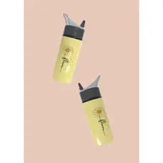 Garrafa Squeeze Personalizada Flor Margarida | Garrafa com Canudo 600ml I Presente Personalizado