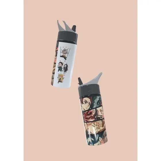 Garrafa Infantil De Alumínio Personalizada COM NOME 600ml I Personalizada Anime I Geek