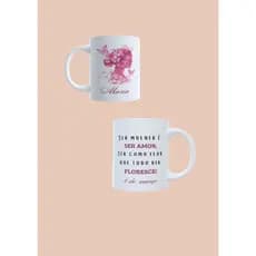 Caneca Personalizada Dia Internacional da Mulher I 8 de Março | Presente Especial com Nome