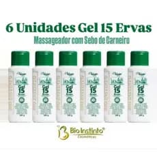 Kit 6 Unidades Gel 15 Ervas com Sebo de Carneiro 200g - Bio Instinto