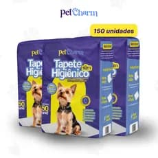 Kit 150 unid Tapete Higiênico PetCharm Slim -Tamanho 50cm x 60cm Para Cachorros