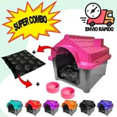 Casa Casinha Pet Cachorro Pequeno N2 Com Caminha Para Cachorro Bebedouro E Comedouro Cachorro