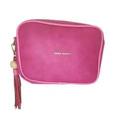 Bolsa Feminina De Lado Rosa Amora Chaveiro Casual RA0015