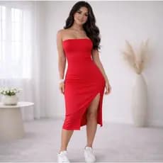 Kit com 5 Vestidos Tomara que Caia Malha Canelada