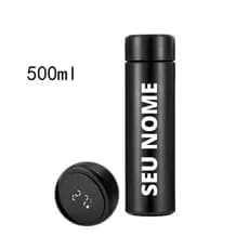 Garrafa Térmica 500ml com Medidor de Temperatura