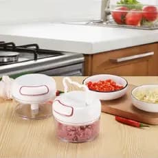 Mini Processador Triturador Alimentos Alho 170ml 2 Lâminas