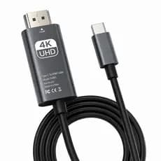 Cabo USB C Tipo C para HDMI 4K 60Hz 2 Metros Espelhamento de Tela para Notebook Celular Tablet TV Monitor