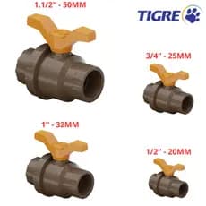 Registro Esfera Vs Com União Tigre Soldável  25mm 3/4 - 32mm 1 - 50mm 1.1/2 PVC Água